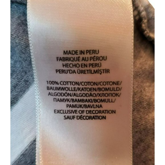 Polo Ralph Lauren Gray White Striped Women's Petite Iconic Logo T Shirt Small - Picture 4 of 4